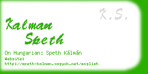 kalman speth business card