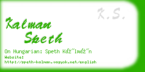 kalman speth business card